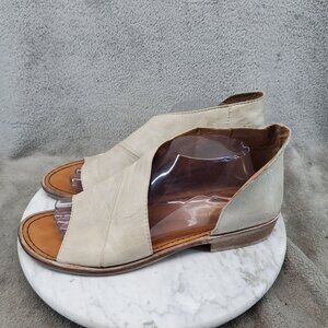 Free People Shoes Womens EU 41 US 9.5 Mont Blanc Cream Leather Sandals *Read*